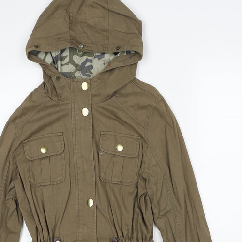 Internacionale Womens Green Jacket Size 8 Zip