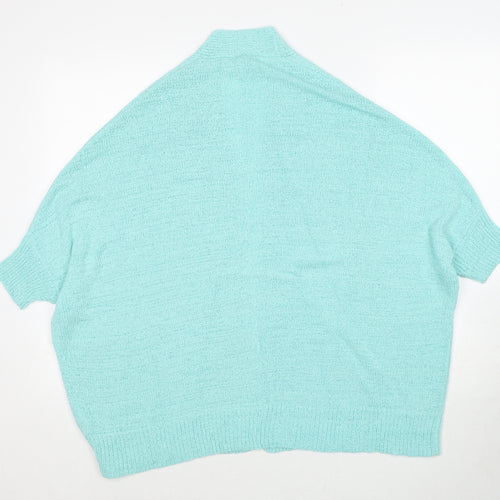 Anthology Womens Blue V-Neck Acrylic Cardigan Jumper Size 12