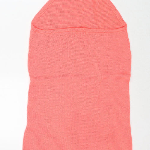Boohoo Womens Pink Acrylic A-Line Size L Halter Tie