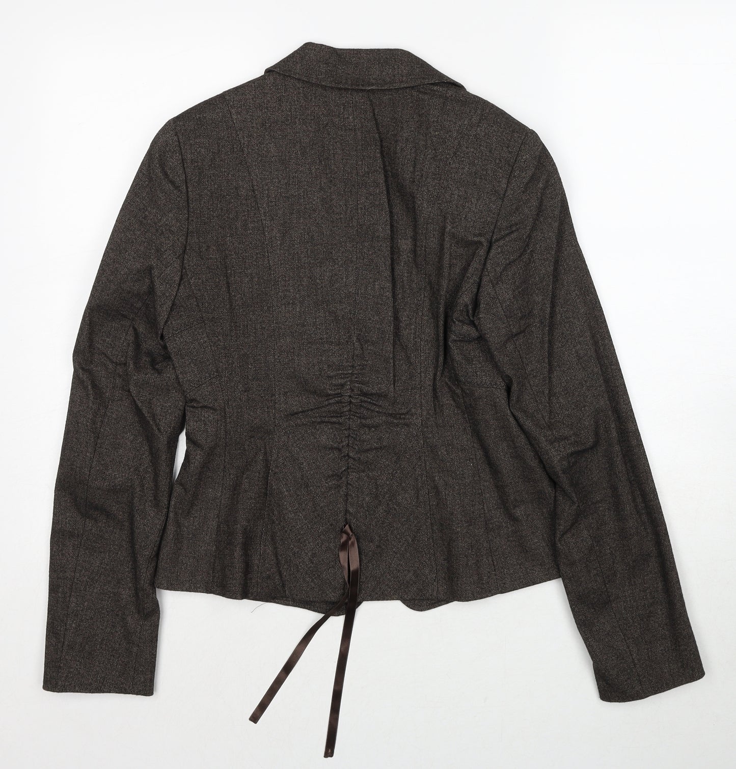 Mexx Womens Brown Jacket Blazer Size 10 Button