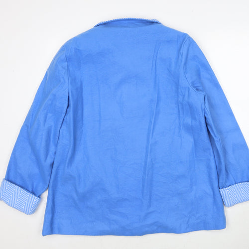 Anne de Lancey Womens Blue Jacket Size M Button