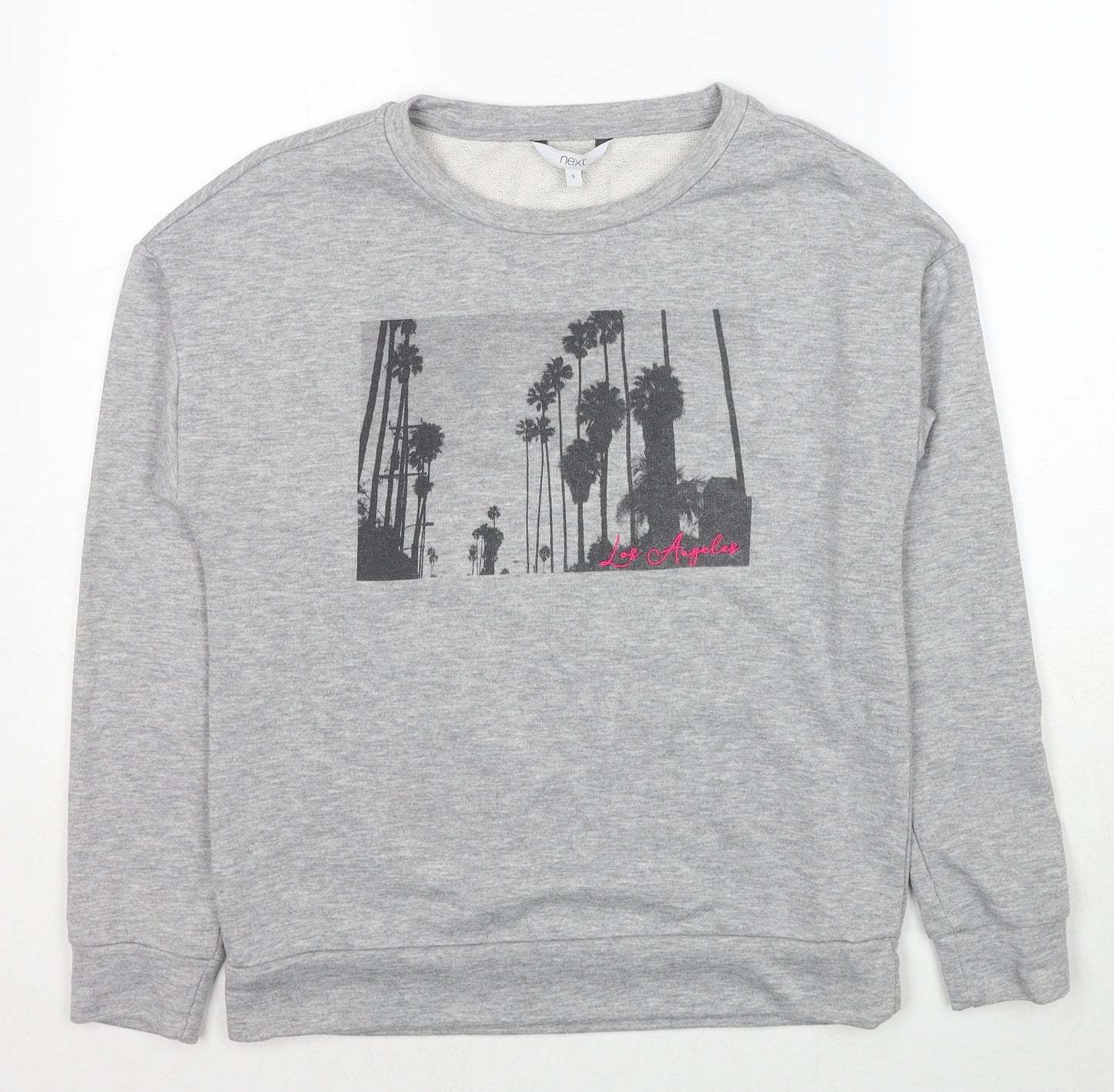 NEXT Mens Grey Cotton Pullover Sweatshirt Size S - Los Angeles