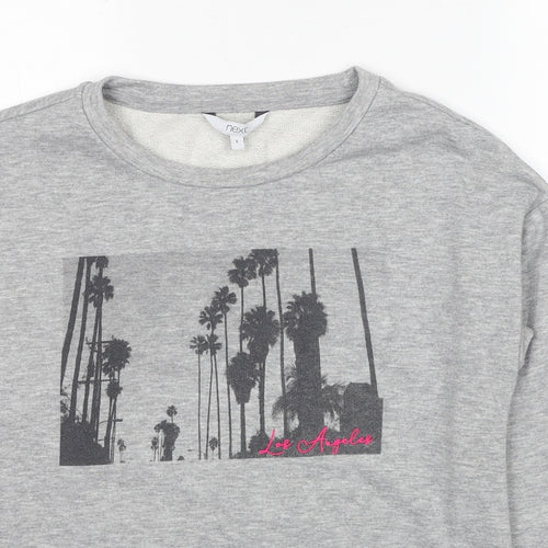 NEXT Mens Grey Cotton Pullover Sweatshirt Size S - Los Angeles