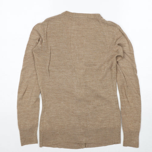 Atmosphere Womens Brown V-Neck Acrylic Cardigan Jumper Size 8