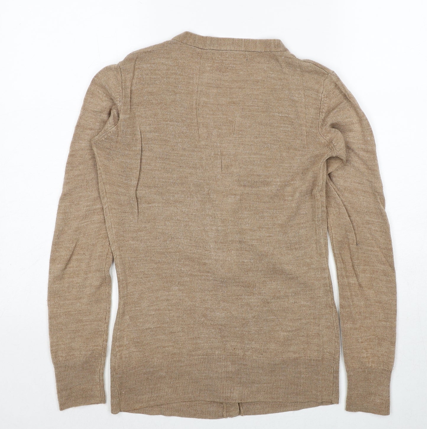 Atmosphere Womens Brown V-Neck Acrylic Cardigan Jumper Size 8