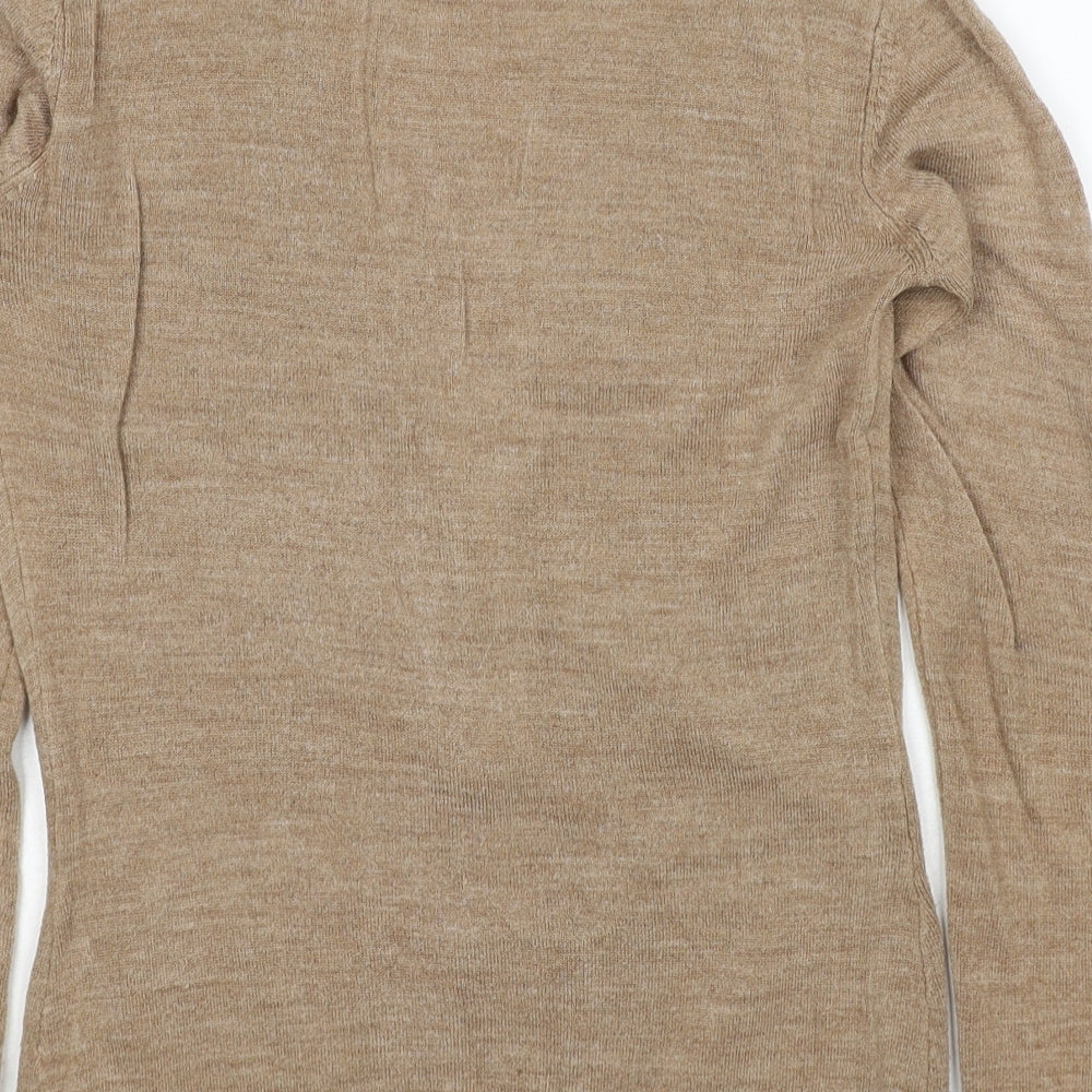 Atmosphere Womens Brown V-Neck Acrylic Cardigan Jumper Size 8