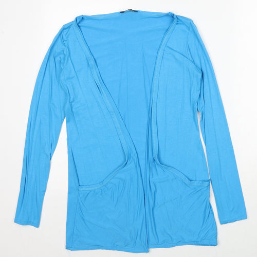 Nice Collection Womens Blue V-Neck Viscose Cardigan Jumper Size S - Size S/M