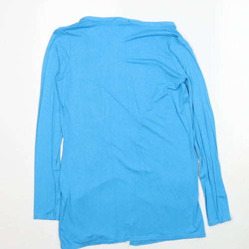 Nice Collection Womens Blue V-Neck Viscose Cardigan Jumper Size S - Size S/M
