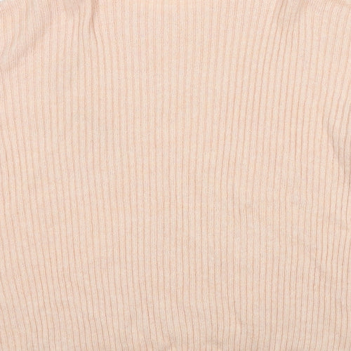Dorothy Perkins Womens Pink Round Neck Herringbone Acrylic Pullover Jumper Size 12