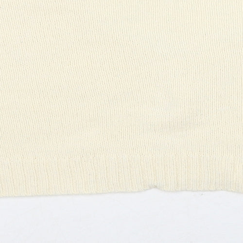 ASOS Womens Ivory V-Neck Acrylic Pullover Jumper Size 8