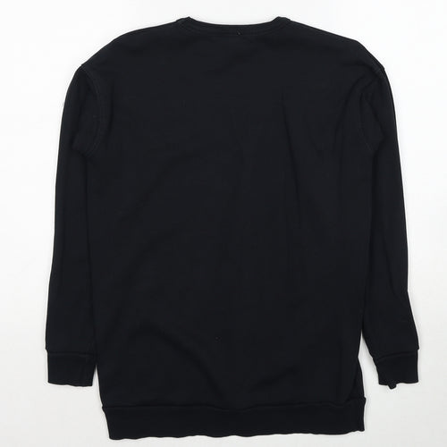 ASOS Womens Black Cotton Pullover Sweatshirt Size 6 Pullover