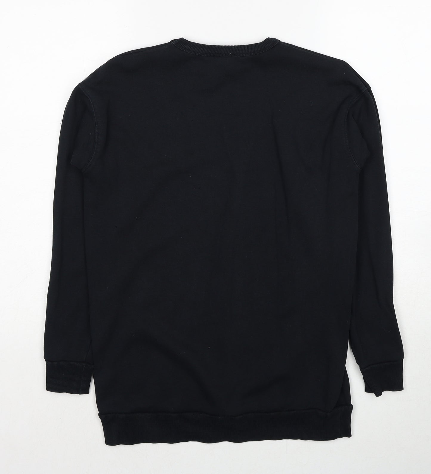 ASOS Womens Black Cotton Pullover Sweatshirt Size 6 Pullover