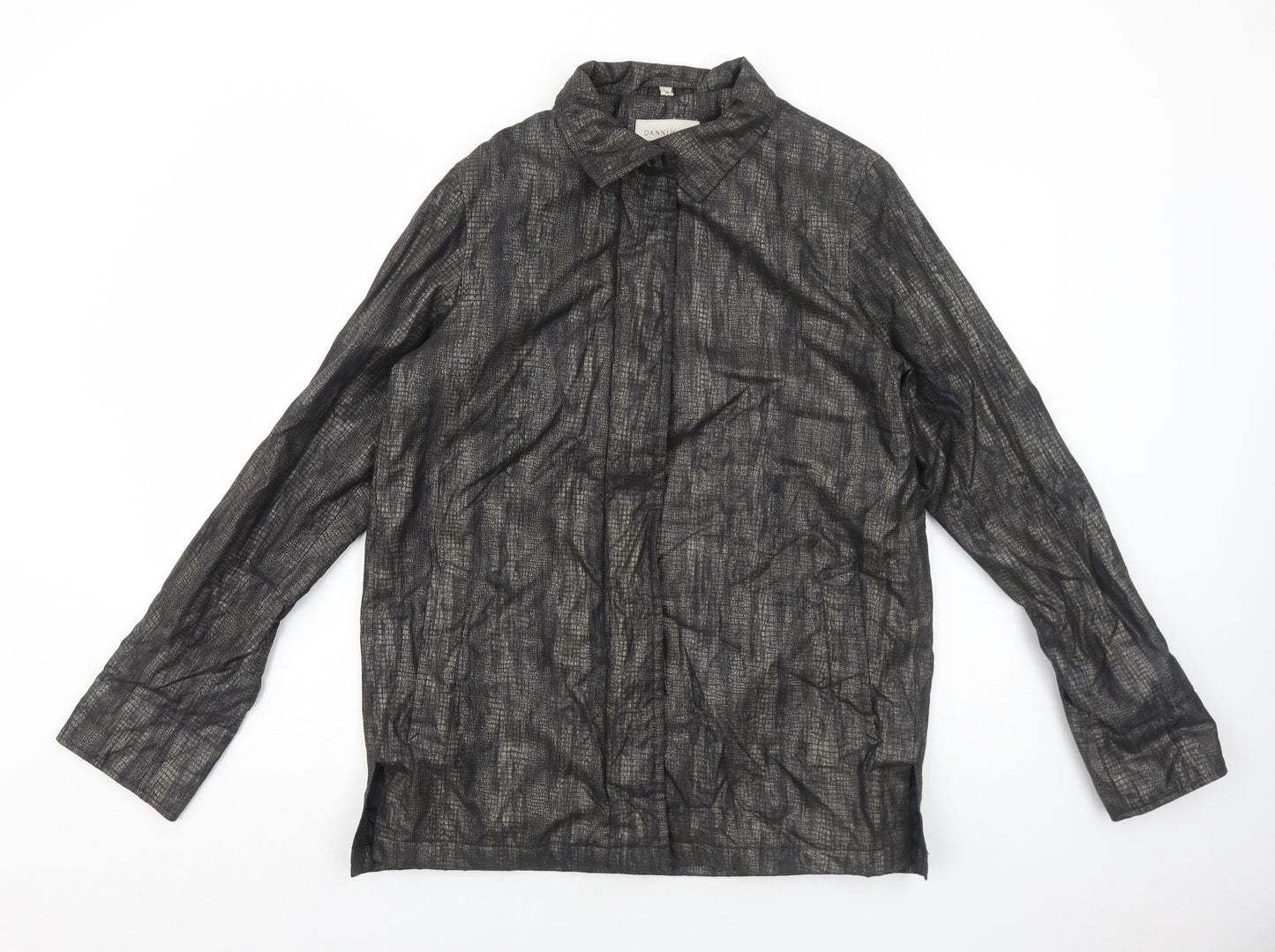 Dannimac Womens Grey Animal Print Jacket Size S Zip - Snake Print