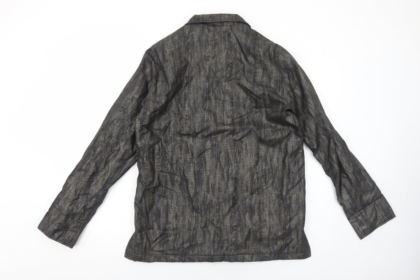 Dannimac Womens Grey Animal Print Jacket Size S Zip - Snake Print