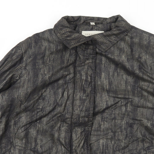 Dannimac Womens Grey Animal Print Jacket Size S Zip - Snake Print