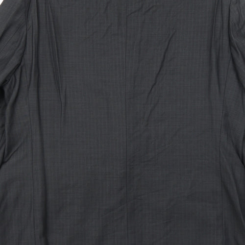 Marks and Spencer Mens Grey Striped Wool Jacket Suit Jacket Size 40 Regular