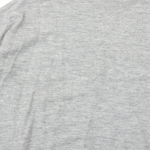 Peacocks Womens Grey Mock Neck Acrylic Pullover Jumper Size M