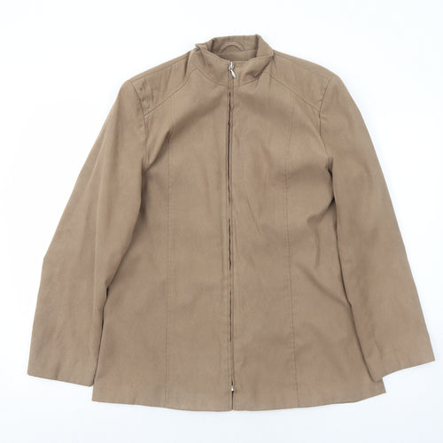 Joella Di Marco Womens Brown Jacket Size M Zip