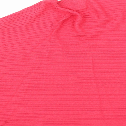 River Island Womens Pink Round Neck Viscose Pullover Jumper Size S