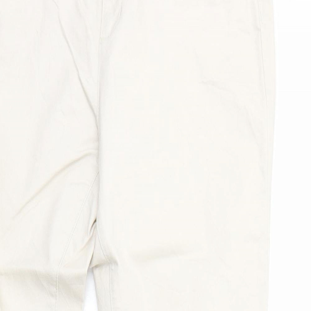 Yessica Womens Beige Cotton Skinny Jeans Size 18 Regular Zip