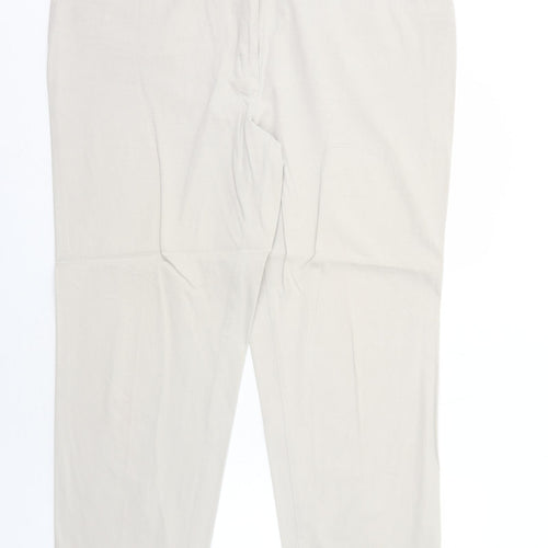 TONI Mens Beige Cotton Trousers Size 42 in Regular Zip