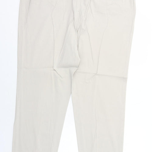TONI Mens Beige Cotton Trousers Size 42 in Regular Zip