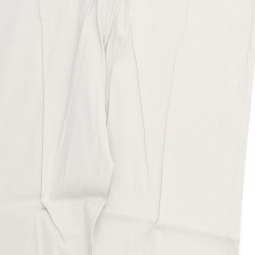 TONI Mens Beige Cotton Trousers Size 42 in Regular Zip