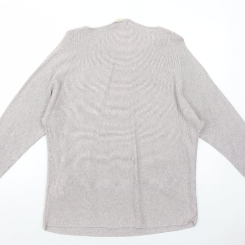H&M Womens Purple Round Neck Viscose Pullover Jumper Size M