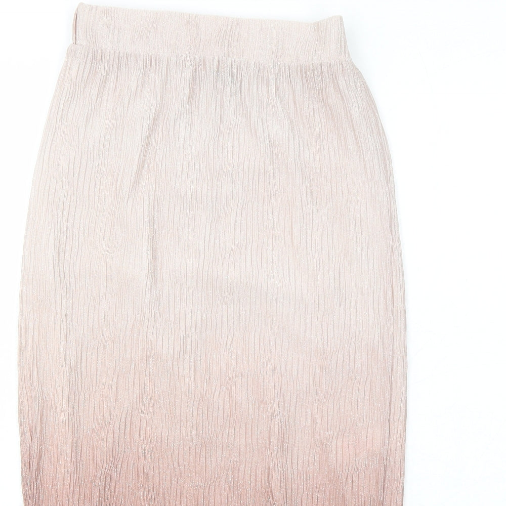 F&F Womens Pink Polyester A-Line Skirt Size 6