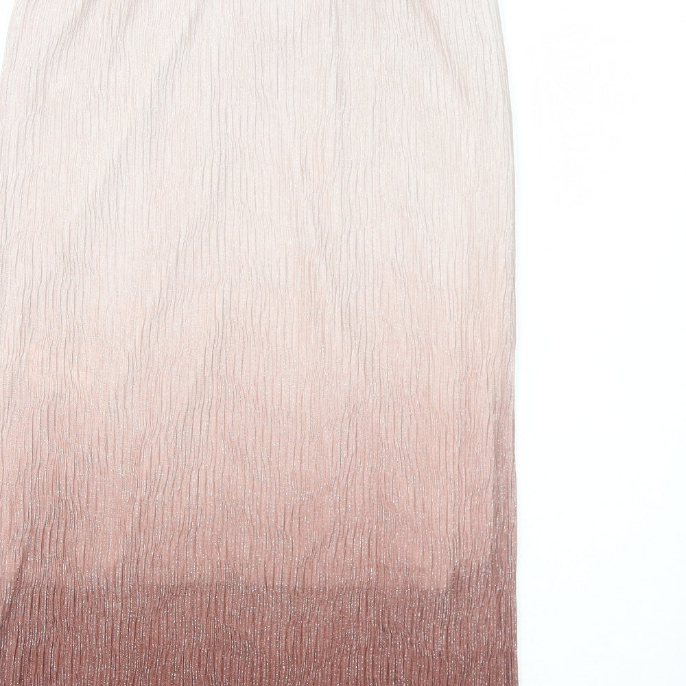 F&F Womens Pink Polyester A-Line Skirt Size 6