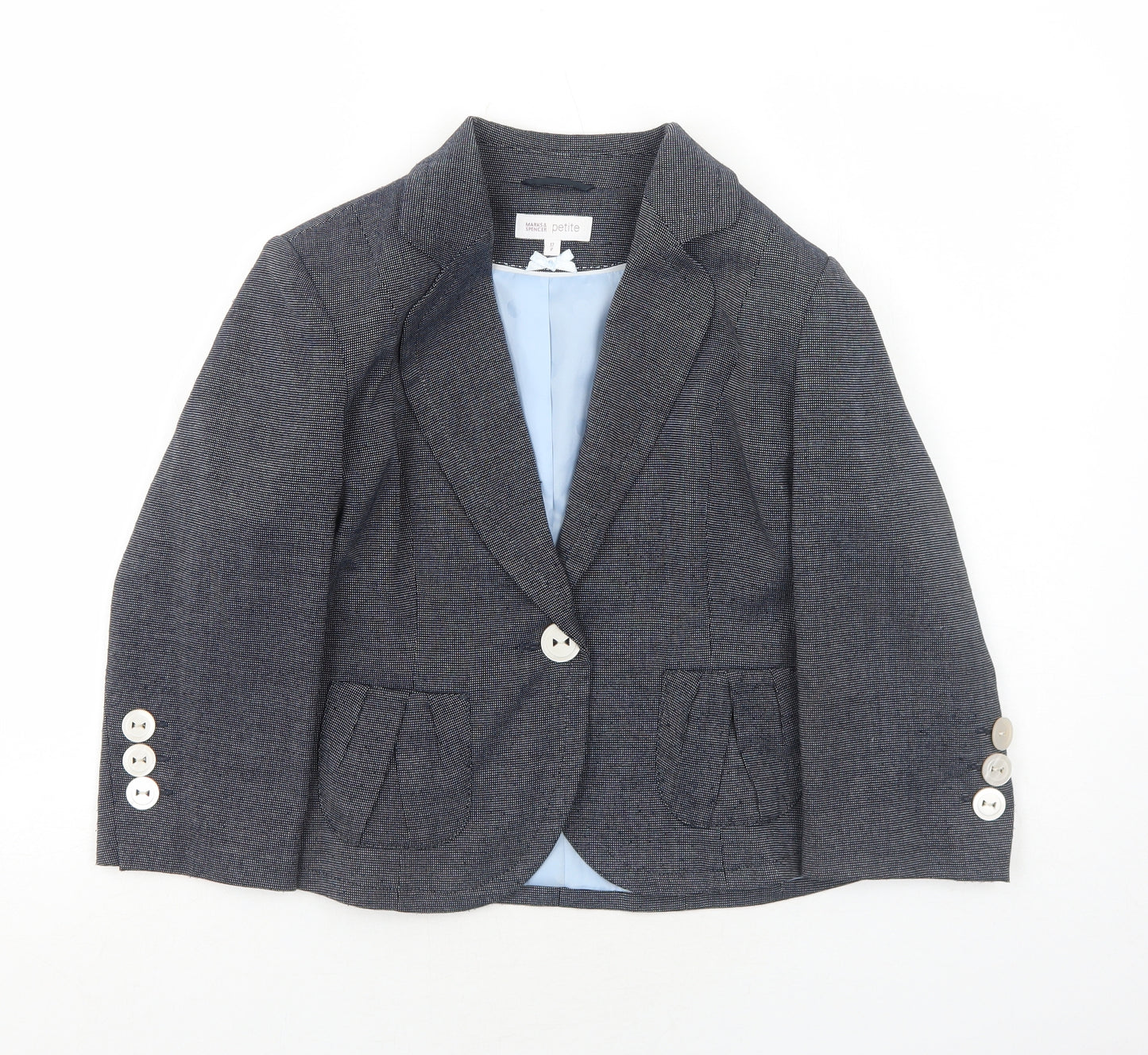 Marks and Spencer Womens Black Polyester Jacket Suit Jacket Size 12