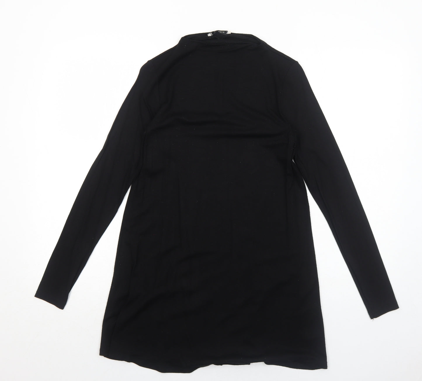 Pull&Bear Womens Black Viscose Jumper Dress Size XS Mock Neck Pullover