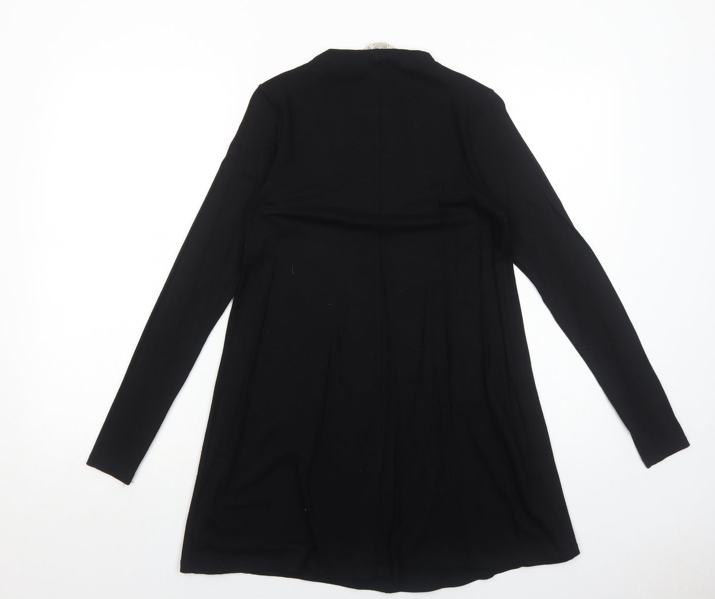 Pull&Bear Womens Black Viscose Jumper Dress Size XS Mock Neck Pullover