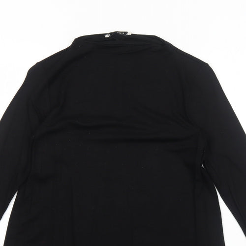 Pull&Bear Womens Black Viscose Jumper Dress Size XS Mock Neck Pullover