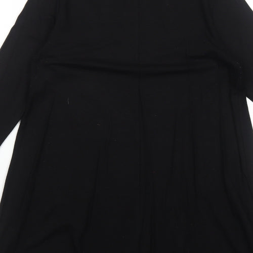 Pull&Bear Womens Black Viscose Jumper Dress Size XS Mock Neck Pullover