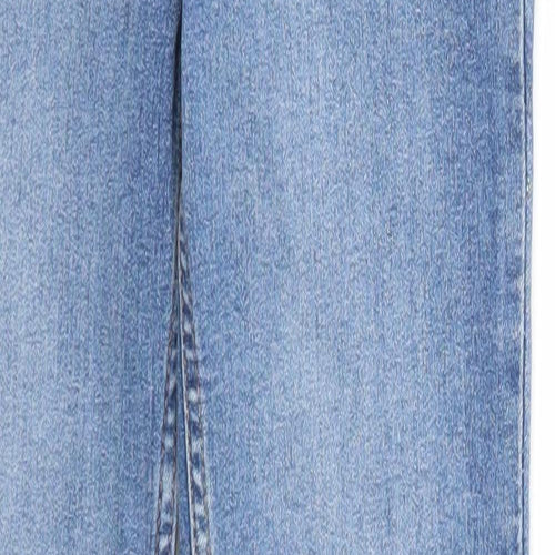 Divided Womens Blue Herringbone Cotton Skinny Jeans Size 6 Regular Zip