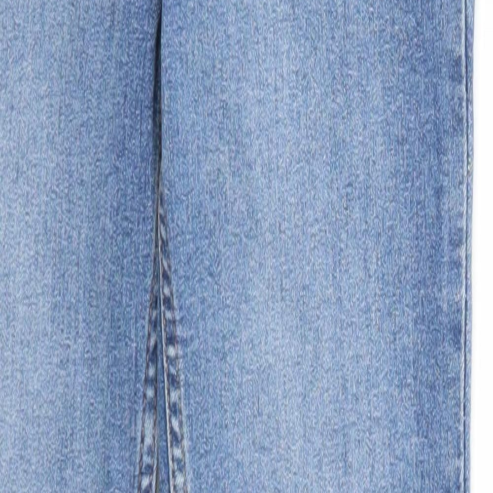 Divided Womens Blue Herringbone Cotton Skinny Jeans Size 6 Regular Zip