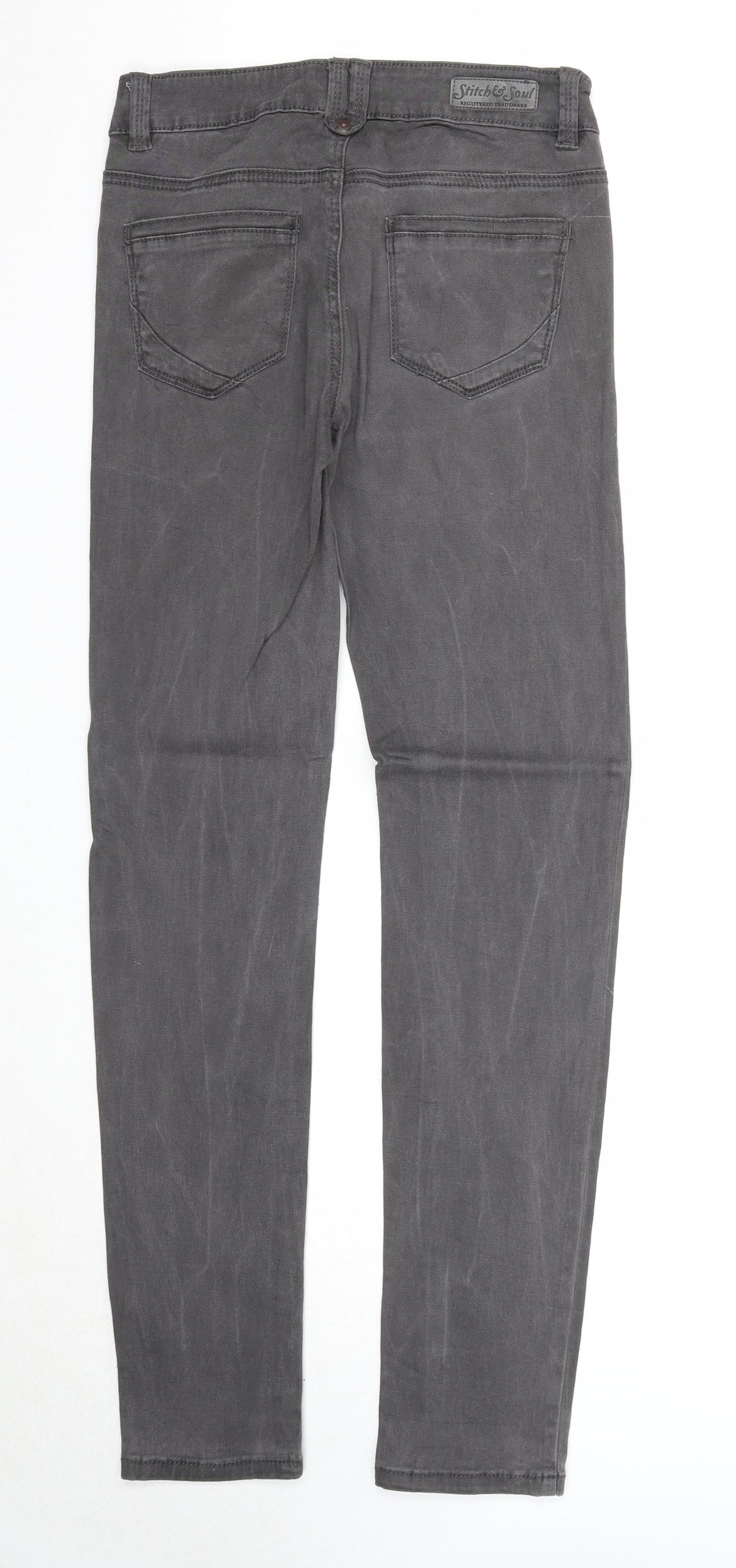 Love this style Womens Black Cotton Straight Jeans Size XS Regular Zip