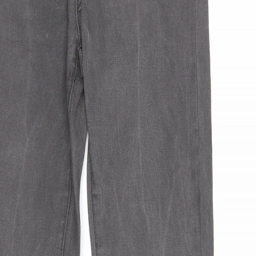 Love this style Womens Black Cotton Straight Jeans Size XS Regular Zip