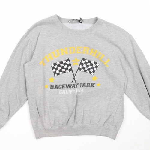 Daisy Street Womens Grey Polyester Pullover Sweatshirt Size 6 Pullover - Thunderhill Raceway Park California