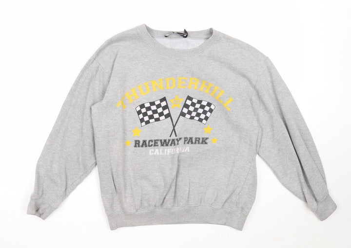 Daisy Street Womens Grey Polyester Pullover Sweatshirt Size 6 Pullover - Thunderhill Raceway Park California