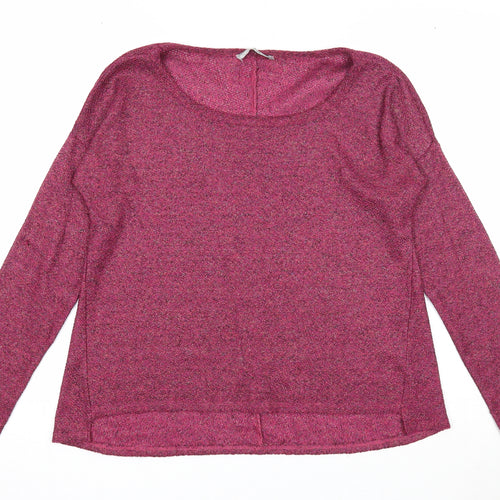 Atmosphere Womens Purple Round Neck Acrylic Pullover Jumper Size 8