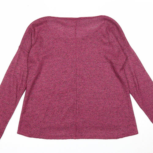 Atmosphere Womens Purple Round Neck Acrylic Pullover Jumper Size 8