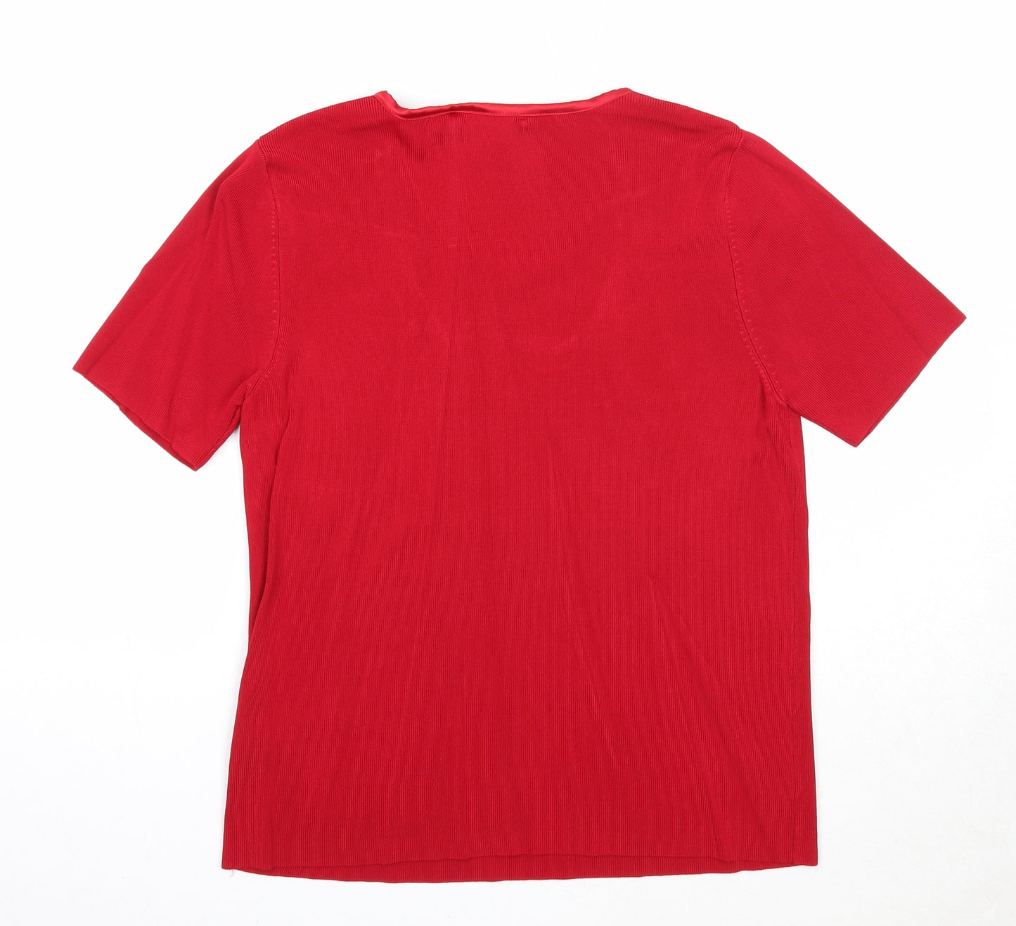 Casamia Womens Red Scoop Neck Viscose Pullover Jumper Size M