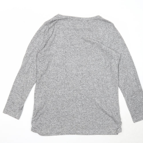 NEXT Womens Grey Round Neck Viscose Pullover Jumper Size 18