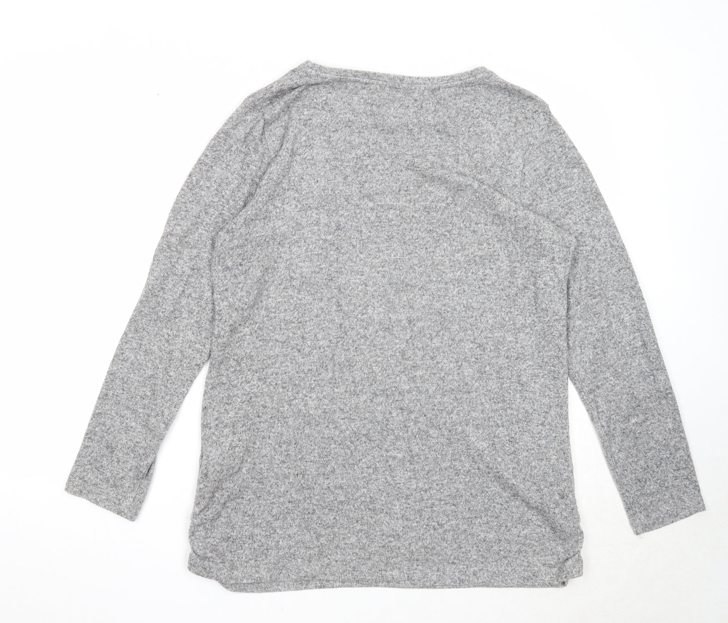 NEXT Womens Grey Round Neck Viscose Pullover Jumper Size 18