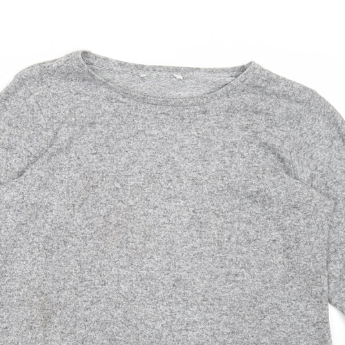 NEXT Womens Grey Round Neck Viscose Pullover Jumper Size 18