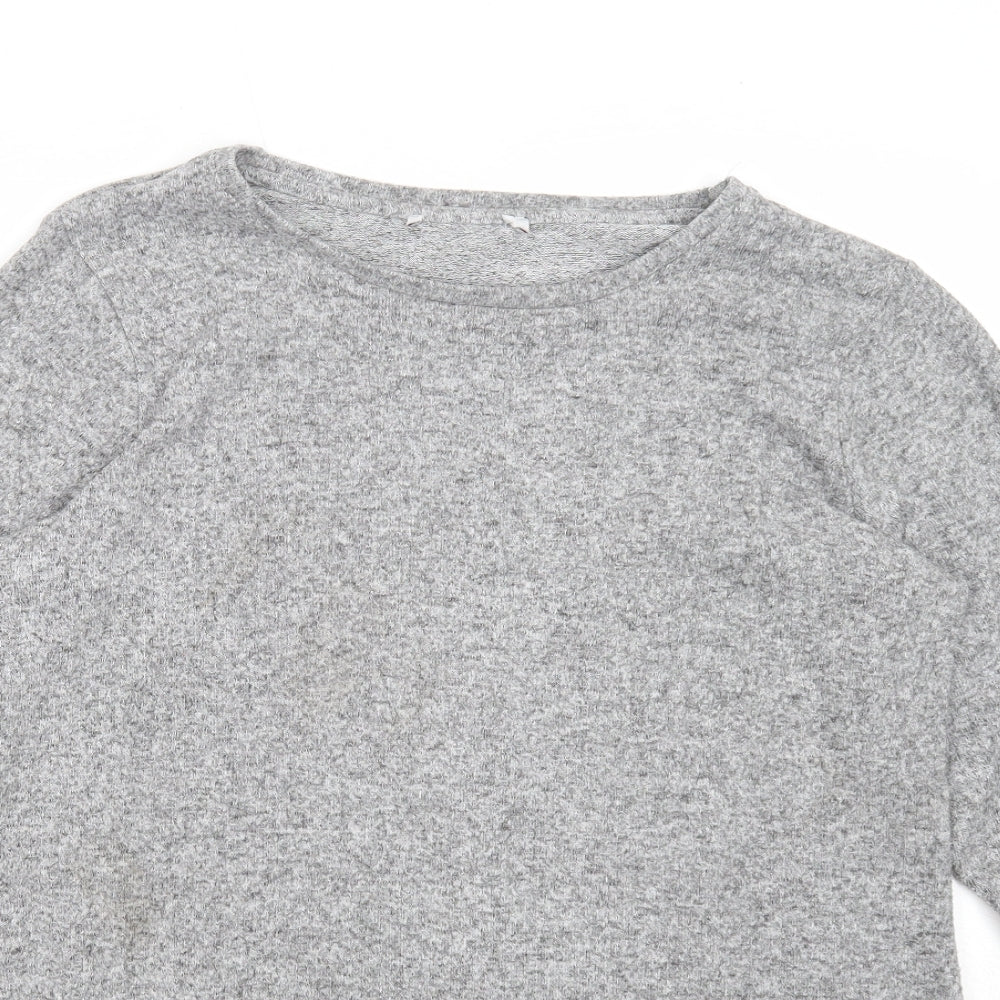 NEXT Womens Grey Round Neck Viscose Pullover Jumper Size 18