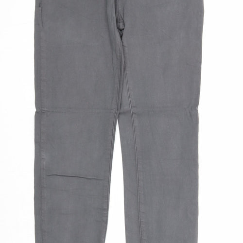 TALLY WEiJL Womens Grey Cotton Straight Jeans Size 10 Regular Zip