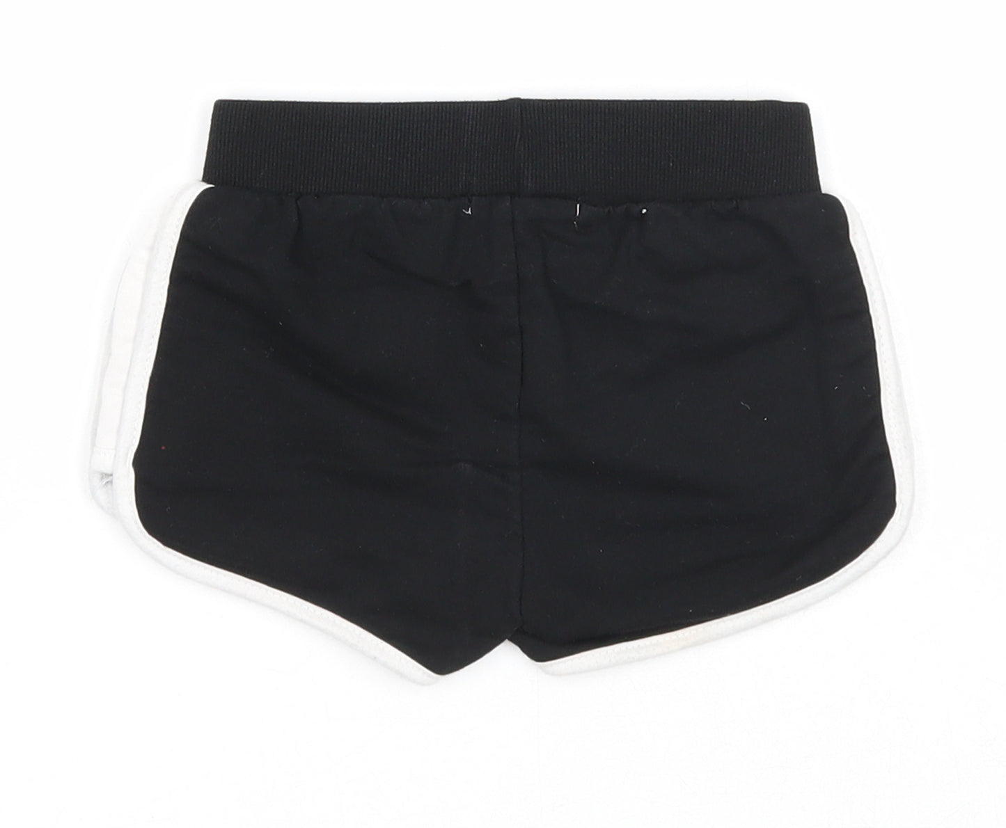 Primark Girls Black Cotton Sweat Shorts Size 3-4 Years Regular Drawstring